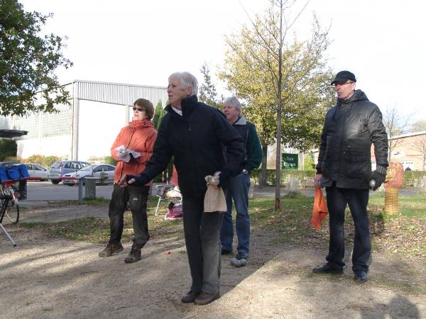 Endspiel bei der Boule-Vereinsmeisterschaft