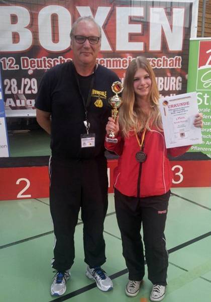 Sarah Barten mit Trainer Klaus Becker