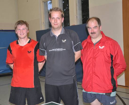 Die Top-3 bei den Herren B: Lars Heilbeck, Christian Schumacher und Michael Weiß (von links) Die Top-3 bei den Herren B: Lars Heilbeck, Christian Schumacher und Michael Weiß (von links)