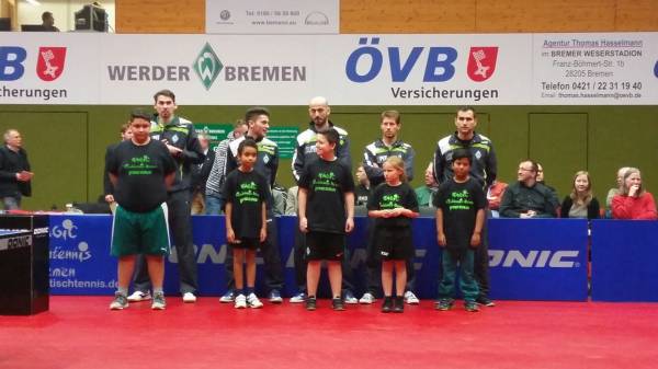 Turas Tischtennis-Kids mit den Profis des SV Werder
